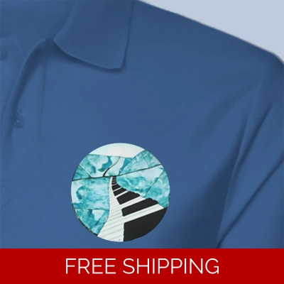 Le Studio Piano window Custom Embroidered Polo Shirt